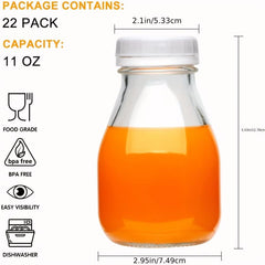 6pcs 300ml Reusable Glass Bottles With Lids for Kitchen Supplies
