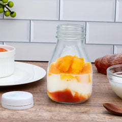 6pcs 300ml Reusable Glass Bottles With Lids for Kitchen Supplies