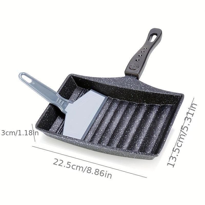 Tamagoyaki Pan Set Non Stick Omelette Pan with Spatula and Brush