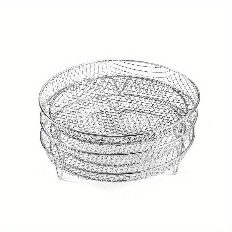 3 Tier Air Fryer Rack Stainless Steel Dehydrator Cooling Rack