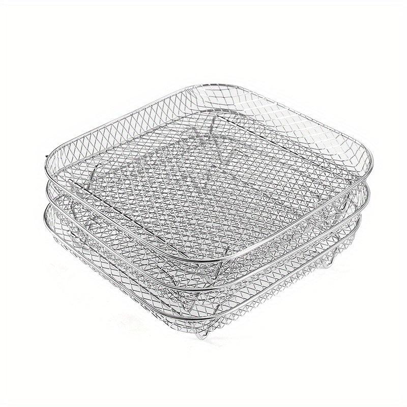 3 Tier Air Fryer Rack Stainless Steel Dehydrator Cooling Rack