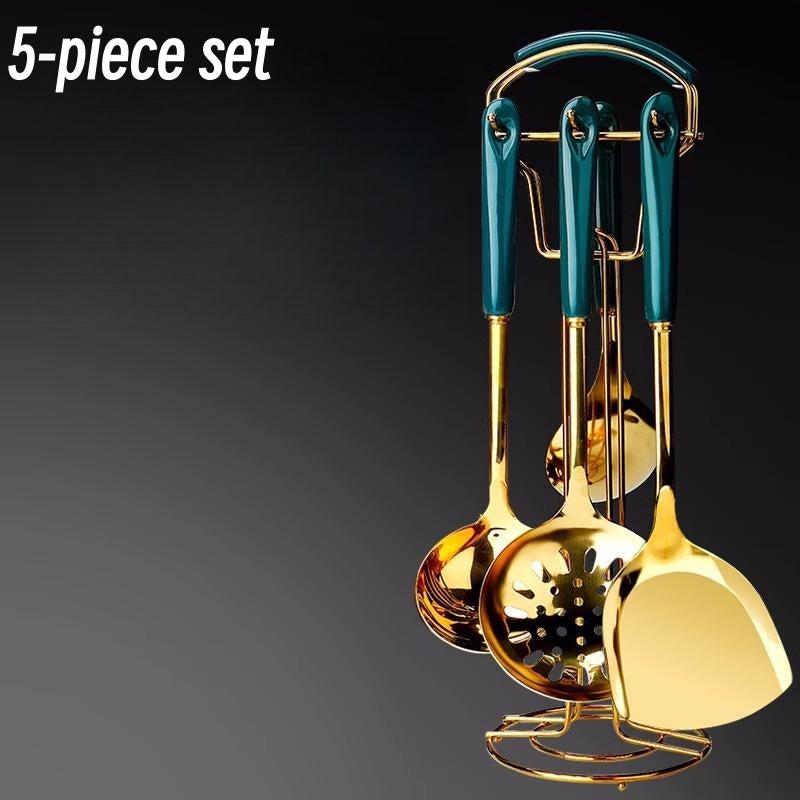 Cooking Utensils Set Spatula Soup Spoon Stainless Steel Cutlery Set