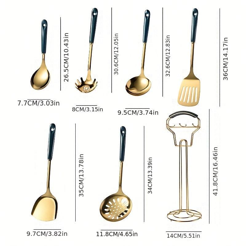 Cooking Utensils Set Spatula Soup Spoon Stainless Steel Cutlery Set