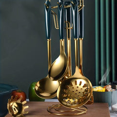 Cooking Utensils Set Spatula Soup Spoon Stainless Steel Cutlery Set