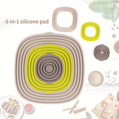 3-In-1 Silicone Heat Resistant Pad Pot Coaster Drain Mat Coaster