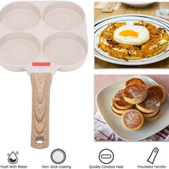 Nonstick Egg Frying Pan 4 Cup Ham Pancake Maker