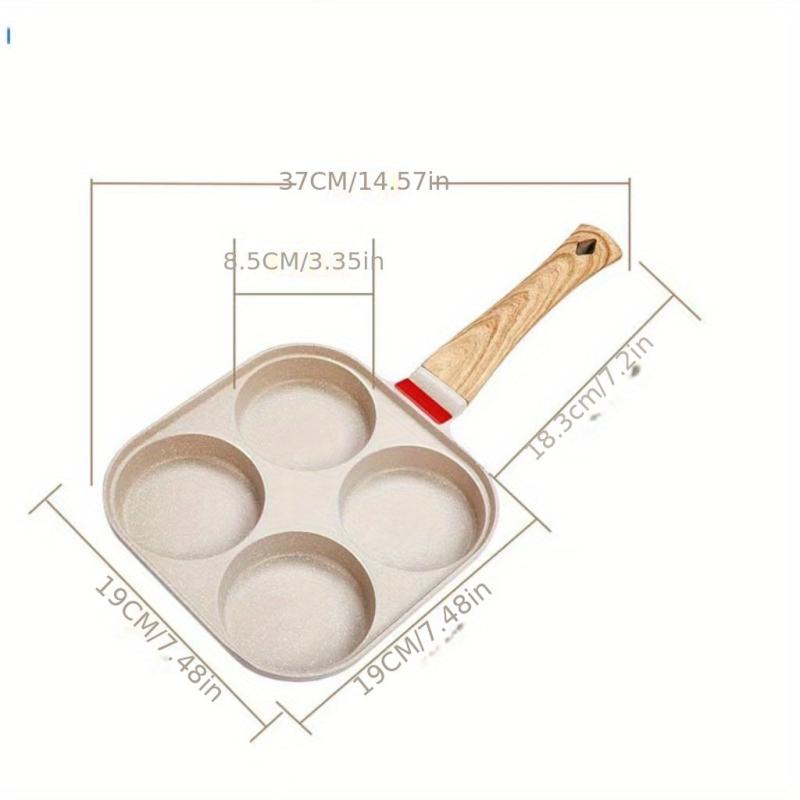 Nonstick Egg Frying Pan 4 Cup Ham Pancake Maker