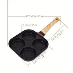 Nonstick Egg Frying Pan 4 Cup Ham Pancake Maker