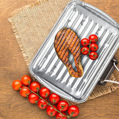 10pcs Aluminum Pans 22x86x33cm Disposable Foil Half Size Steam Table Deep Pans