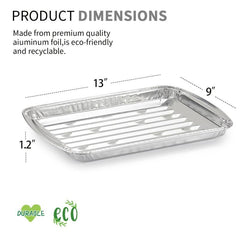 10pcs Aluminum Pans 22x86x33cm Disposable Foil Half Size Steam Table Deep Pans