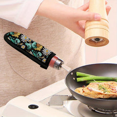 2pcs Daisy Pattern Pan Handle Sleeves Heat Resistant Cover