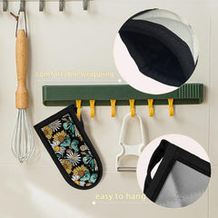 2pcs Daisy Pattern Pan Handle Sleeves Heat Resistant Cover