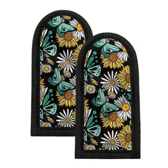 2pcs Daisy Pattern Pan Handle Sleeves Heat Resistant Cover