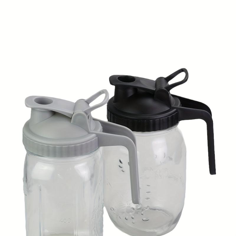 Mason Jar Lids Pour Spout Airtight Flip Cap Handle