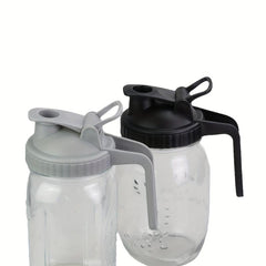 Mason Jar Lids Pour Spout Airtight Flip Cap Handle