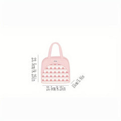 Waterproof Double Deck Bento Box Bag for Students and Office Workers