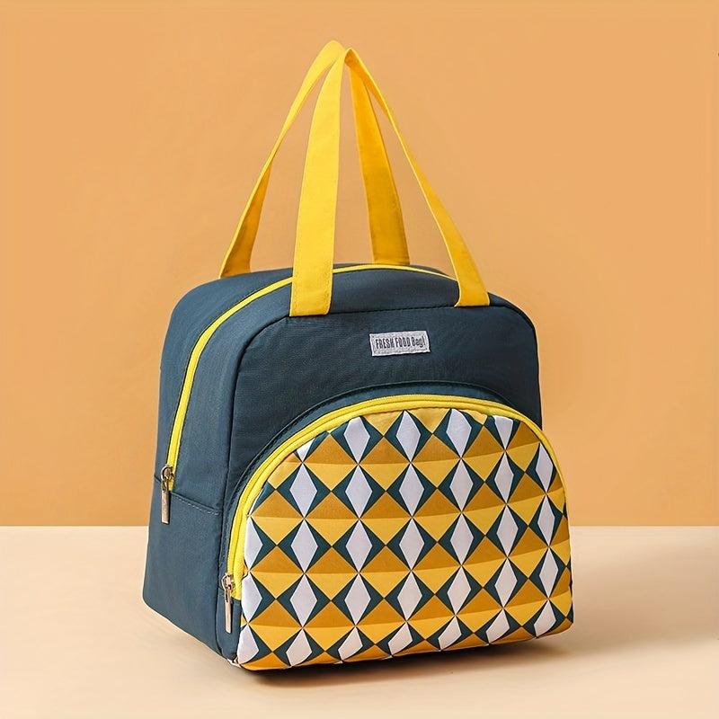 Waterproof Double Deck Bento Box Bag for Students and Office Workers