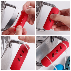 2pcs Silicone Pot Handles Anti Scalding Non Slip Heat Insulation Cover