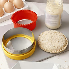 2pcs Stainless Steel Sandwich Cookie Cutters and Sealer Set