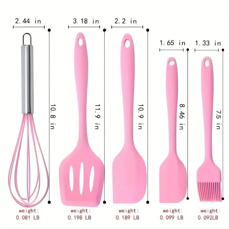 5pcs Silicone Spatula Scraper Set Kitchen Utensils