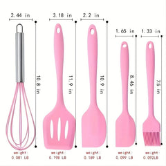 5pcs Silicone Spatula Scraper Set Kitchen Utensils