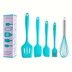5pcs Silicone Spatula Scraper Set Kitchen Utensils