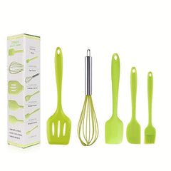 5pcs Silicone Spatula Scraper Set Kitchen Utensils