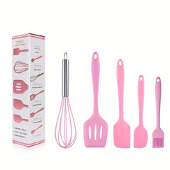 5pcs Silicone Spatula Scraper Set Kitchen Utensils