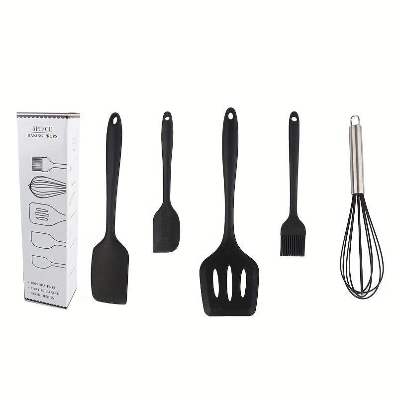5pcs Silicone Spatula Scraper Set Kitchen Utensils