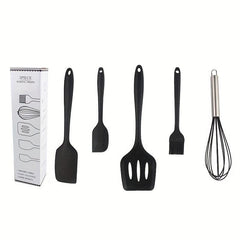 5pcs Silicone Spatula Scraper Set Kitchen Utensils