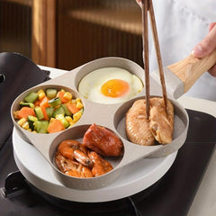 4 Holes Frying Pan Non Stick Cast Iron Skillet Egg Fry Pan