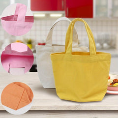 Canvas Lunch Box Bag Bento Box Storage Bag Travel Accessories