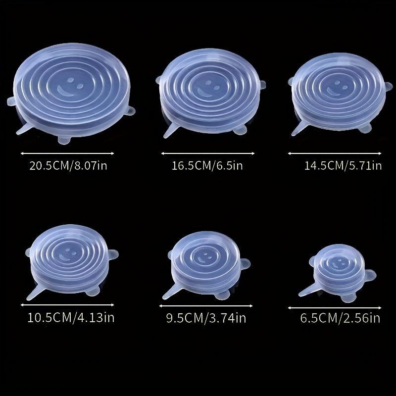 6pcs Silicone Stretch Lids - Durable Food Storage Covers