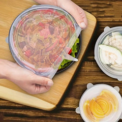 6pcs Silicone Stretch Lids - Durable Food Storage Covers