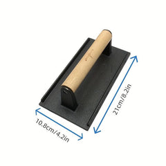 Cast Iron Burger Press with Wooden Handle BBQ Tool