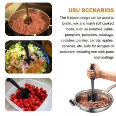 5 Blade Meat Chopper for Delicious Burgers and More