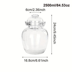 2500ml Glass Pickle Jar with Lid for Fermentation