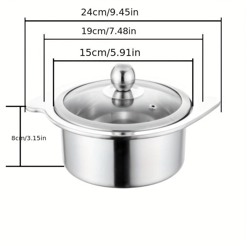 Stainless Steel Small Hot Pot Ramen Pot Chinese Cooking Pot With Lid