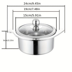 Stainless Steel Small Hot Pot Ramen Pot Chinese Cooking Pot With Lid
