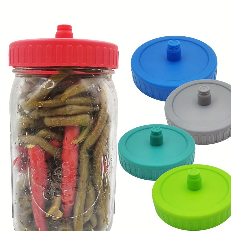 4pcs Mason Jar Silicone Lids Wide Mouth Sealed Lids 86mm