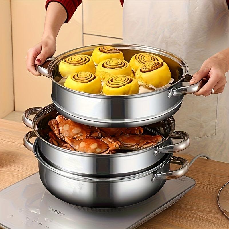 304 Stainless Steel Steamer for Buns & Fish