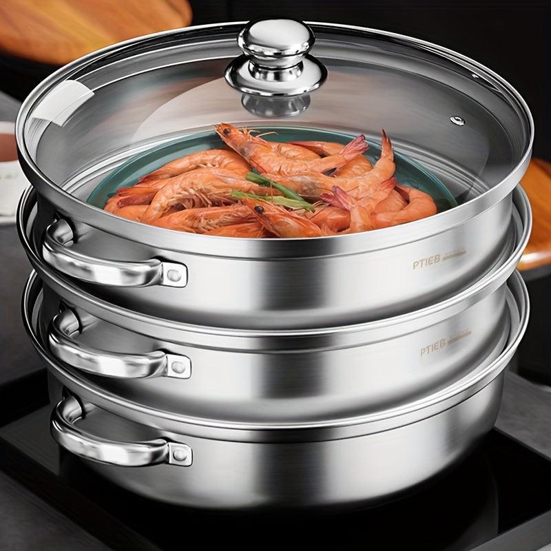 304 Stainless Steel Steamer for Buns & Fish