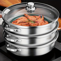 304 Stainless Steel Steamer for Buns & Fish
