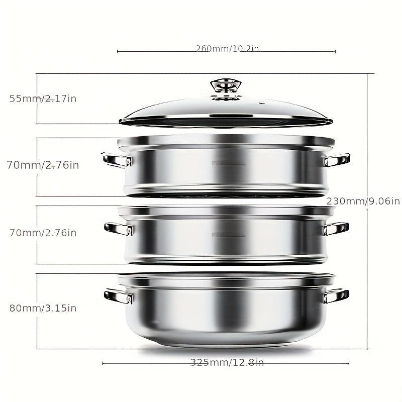 304 Stainless Steel Steamer for Buns & Fish