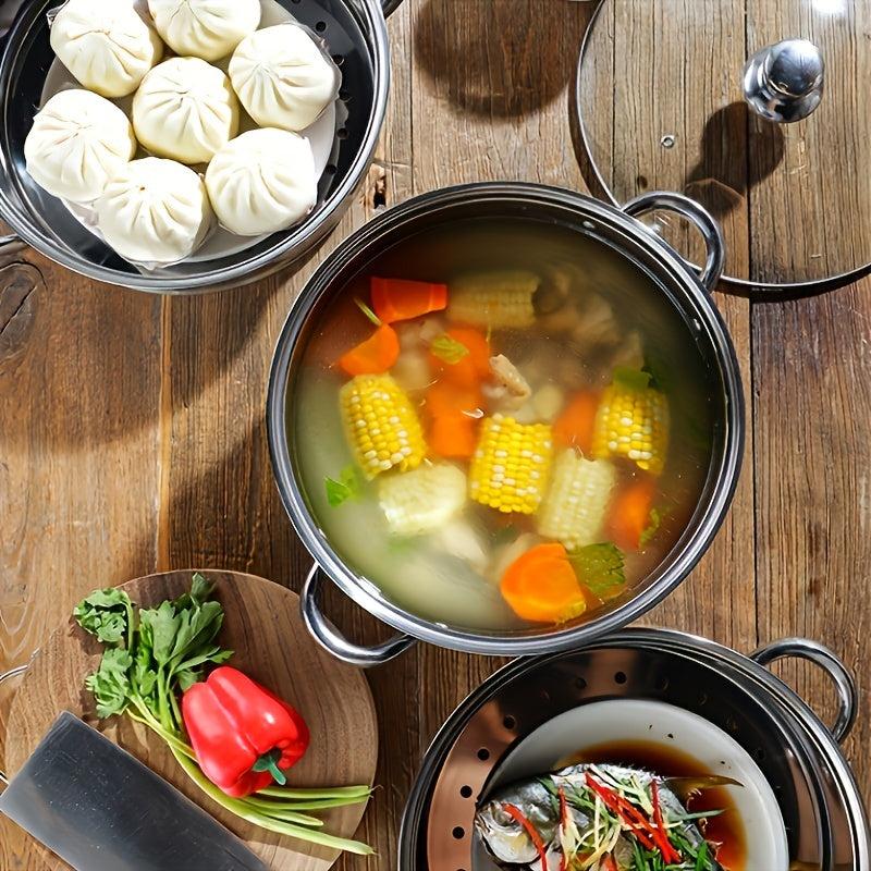 304 Stainless Steel Steamer for Buns & Fish