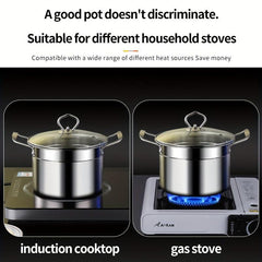7.87'' Non-Stick Soup Pot with Stainless Steel Handle & Lid