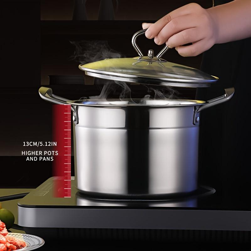 7.87'' Non-Stick Soup Pot with Stainless Steel Handle & Lid