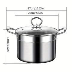 7.87'' Non-Stick Soup Pot with Stainless Steel Handle & Lid
