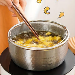 Multifunctional Steamer Basket Stainless Steel Colander Deep Fry Basket