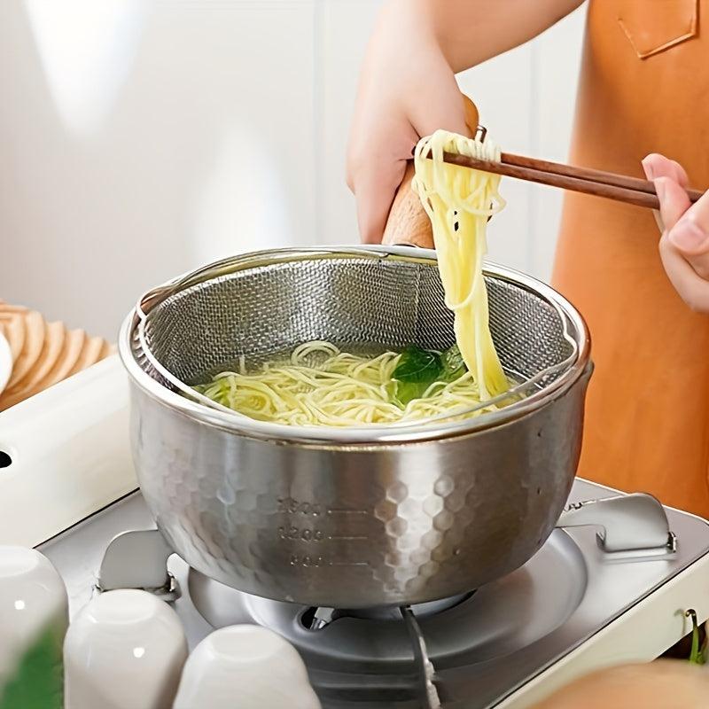 Multifunctional Steamer Basket Stainless Steel Colander Deep Fry Basket
